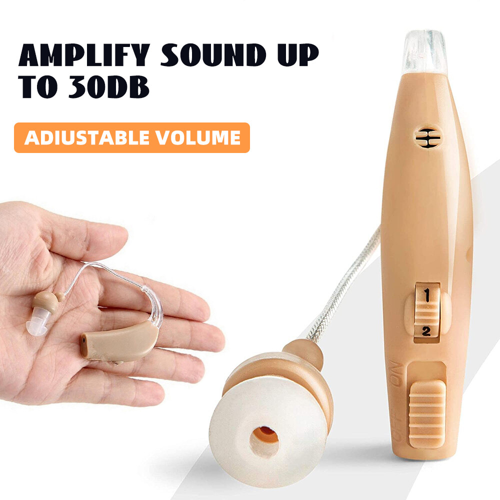 Rechargeable Hearing Aid Severe Loss Sound Amplifier for Seniors Elderly Deaf US