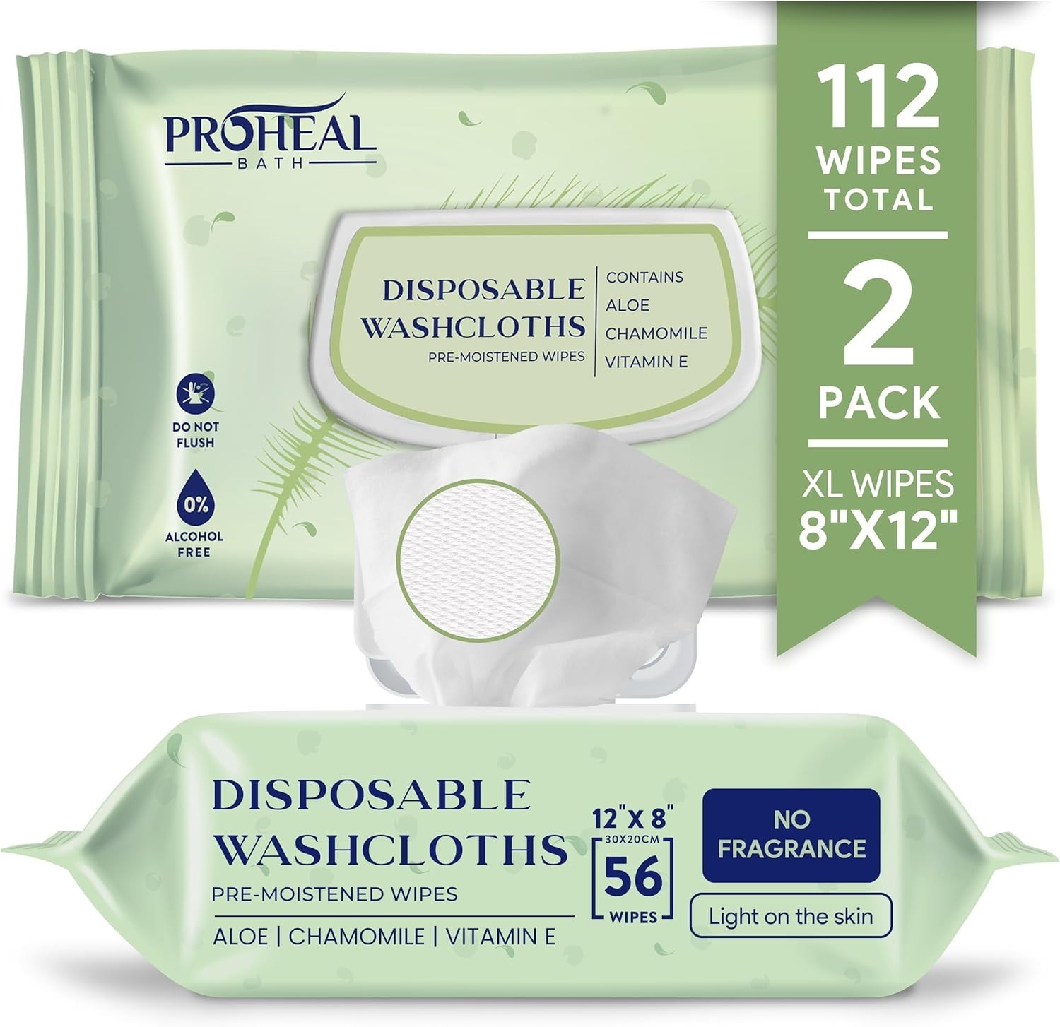 X Large Adult Wet Wipes 112 Count Disposable Incontinence Wipes