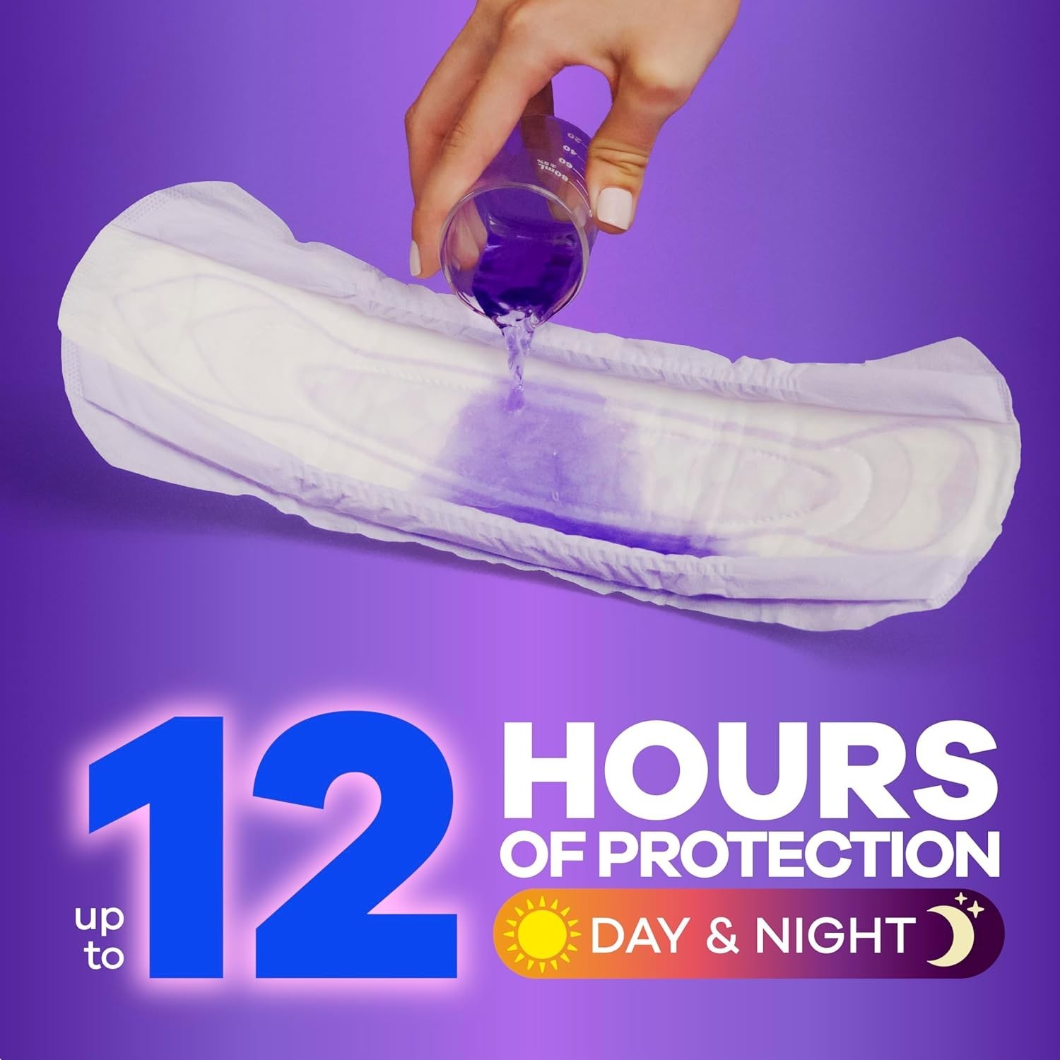 Adult Incontinence Pads for Women, Long, White, Moderate Absorbency