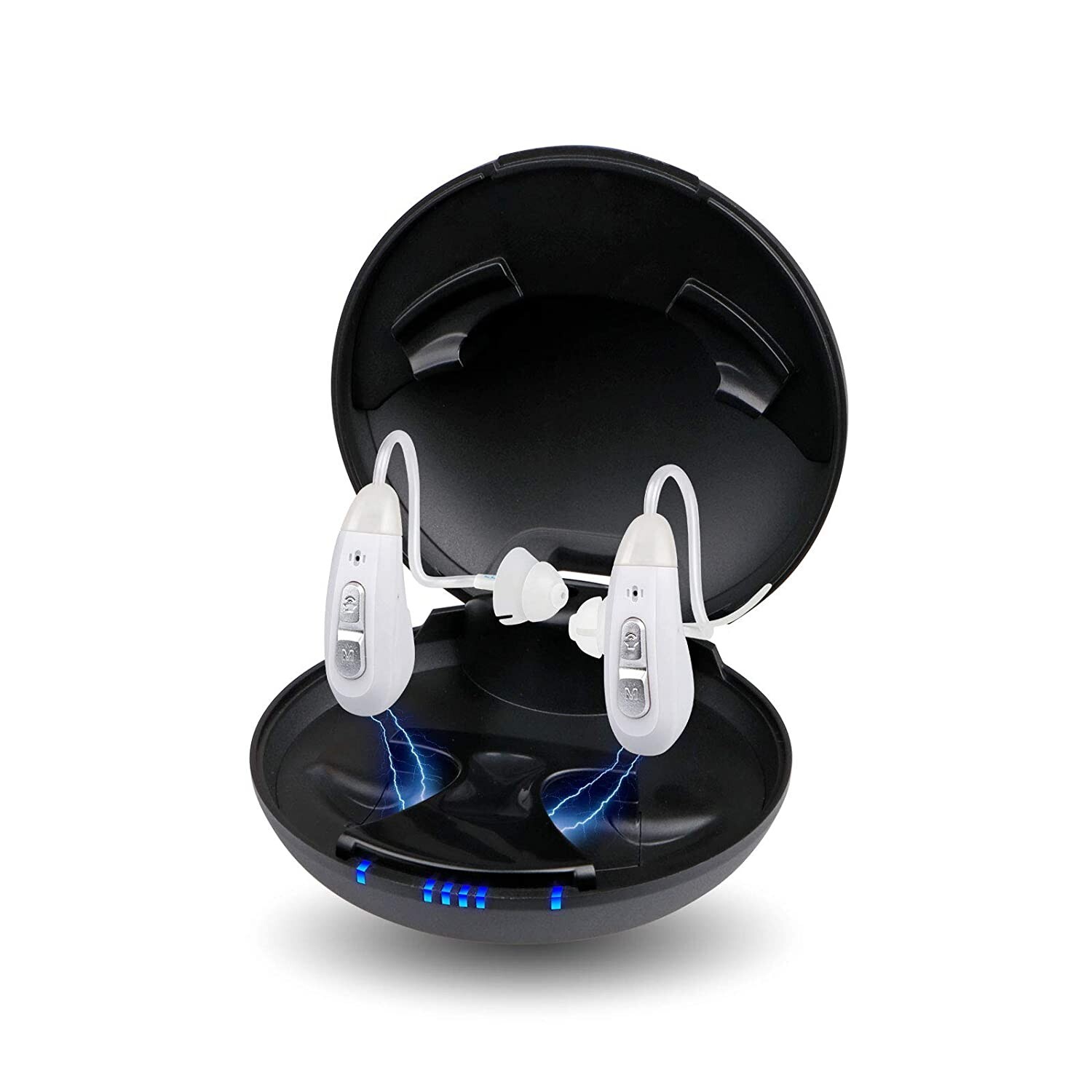 Hearing Aids Rechargeable, All Day Battery, Charging Case, Noise Canceling, BTE