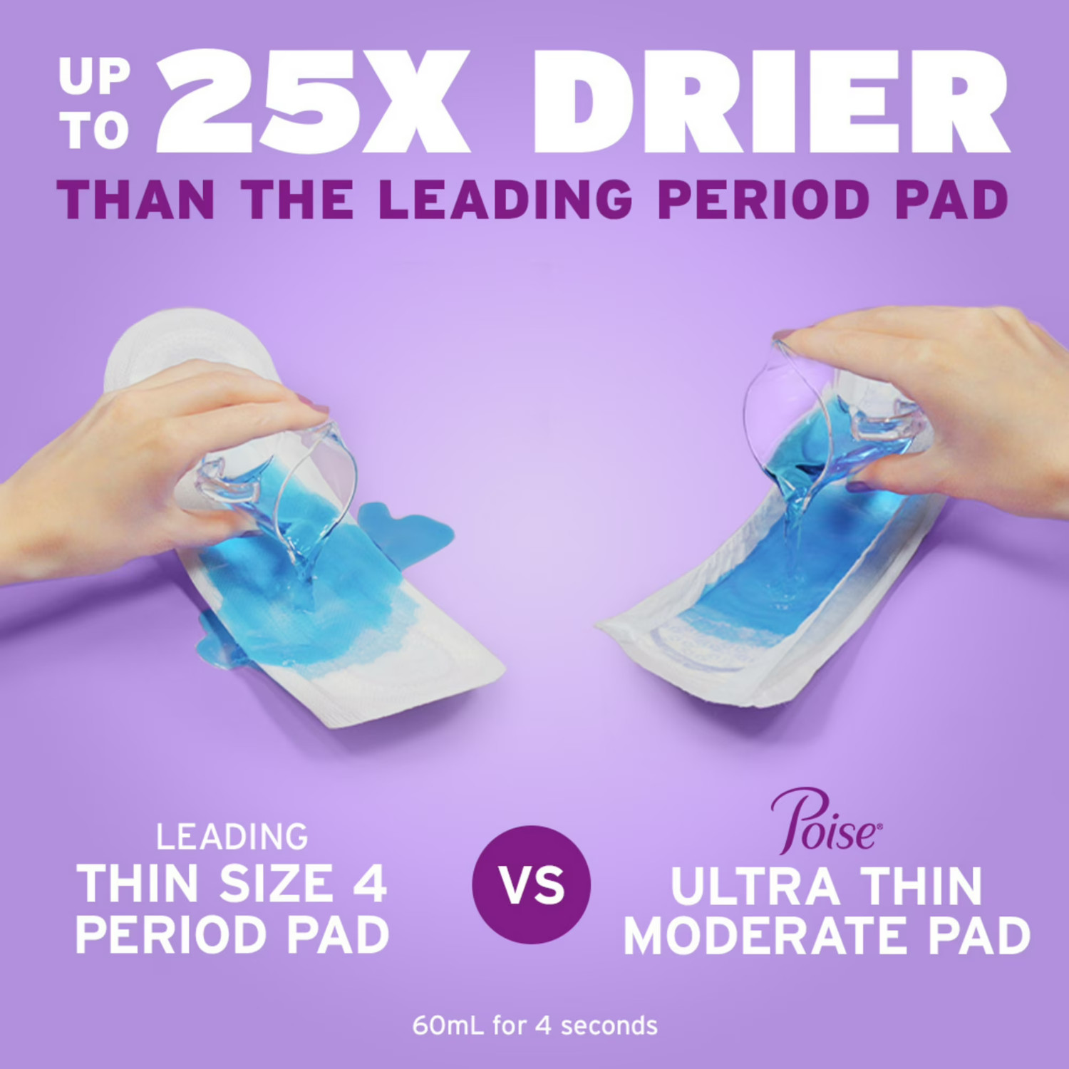 2Pk Poise Ultra Thin Incontinence Pads,5Drop Maximum Absorbency,Long Length,36Ct