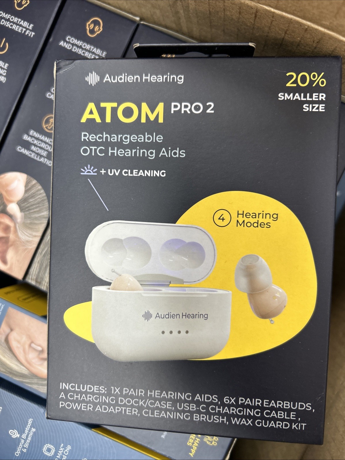 🔥NEW FACTORY SEALED ATOM PRO 2🔥 Wireless Rechargeable OTC Hearing Aids