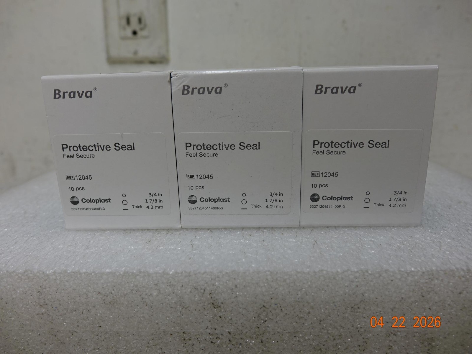 Lot of THREE BOXES Coloplast Brava Protective Seal Ring Ostomy Ileostomy 12045