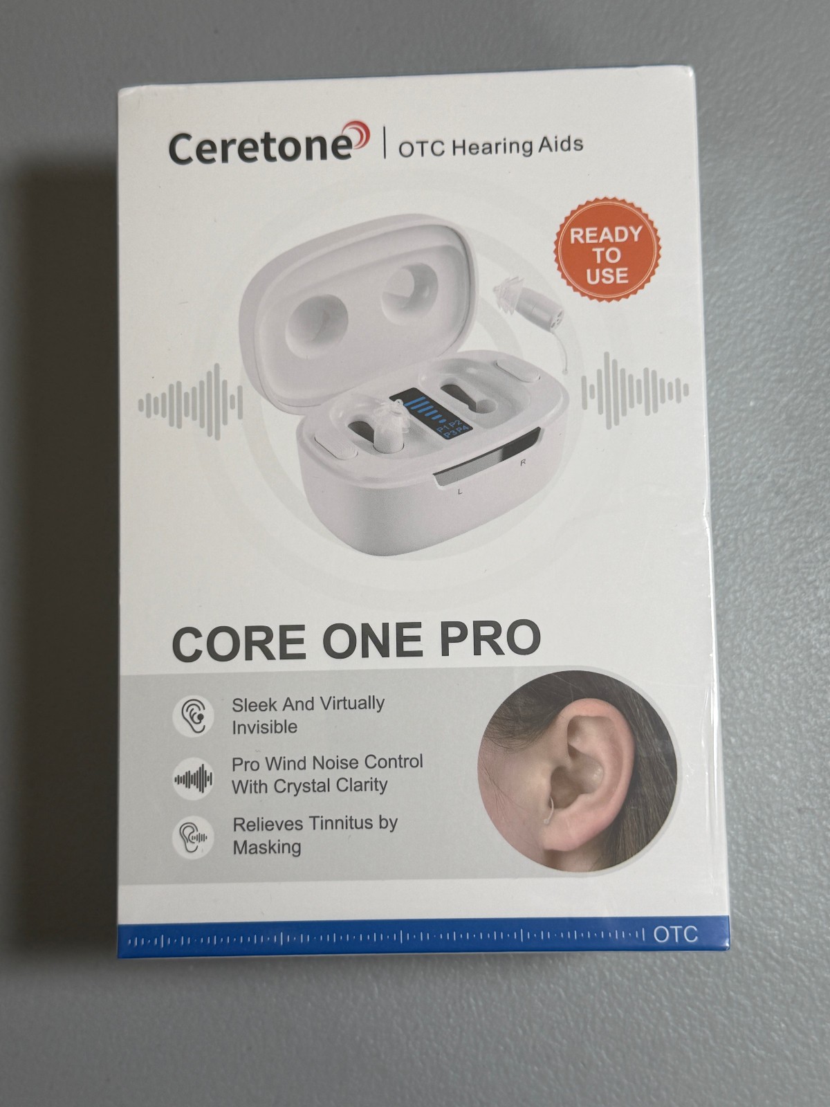 NEW Sealed Ceretone Core One Pro CE-A90A Hearing Aids CIC Invisible Rechargeable