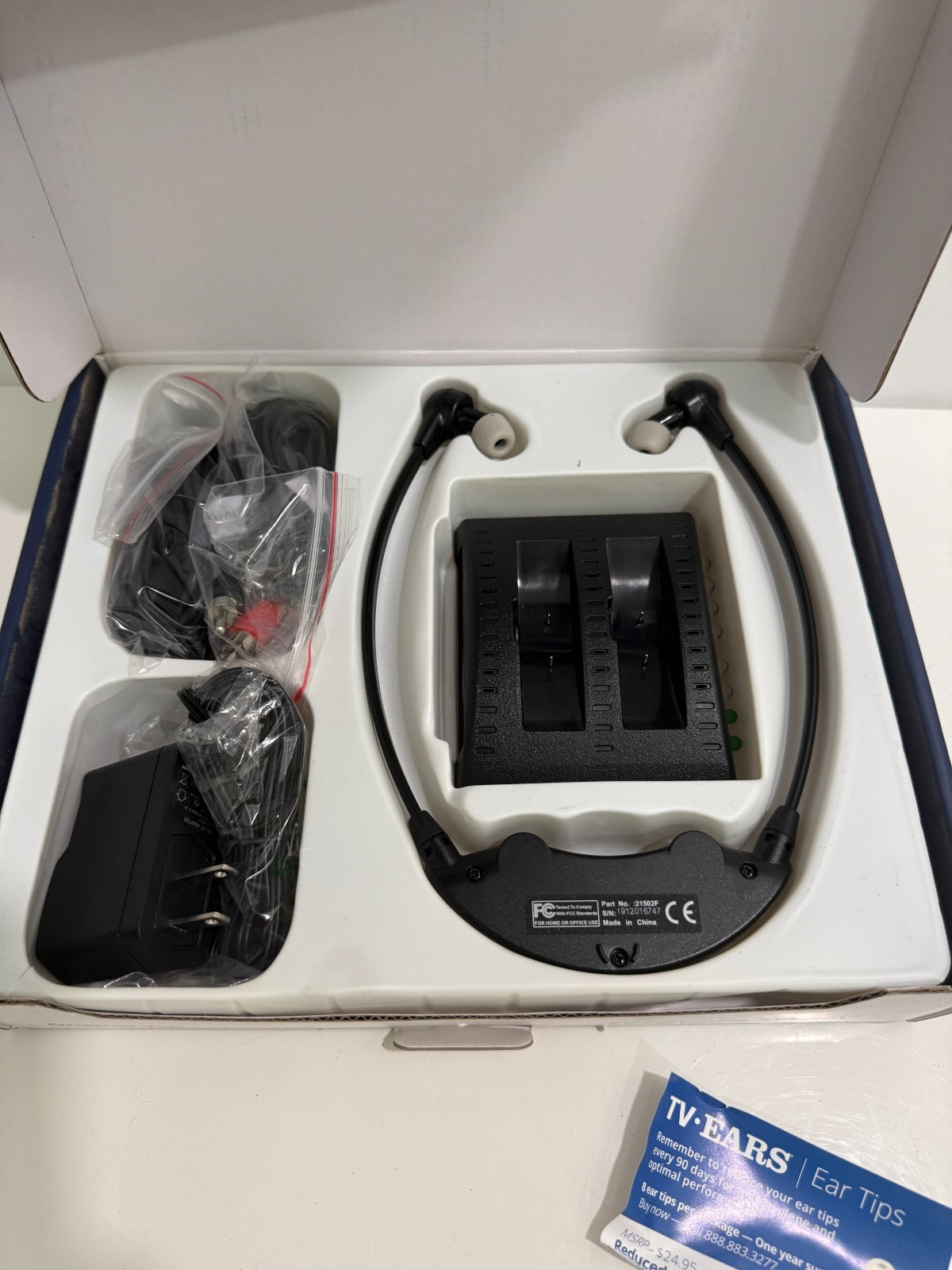 TV EARS Original Voice Clarifying TV Listening System Wireless 11841 Version 5.0