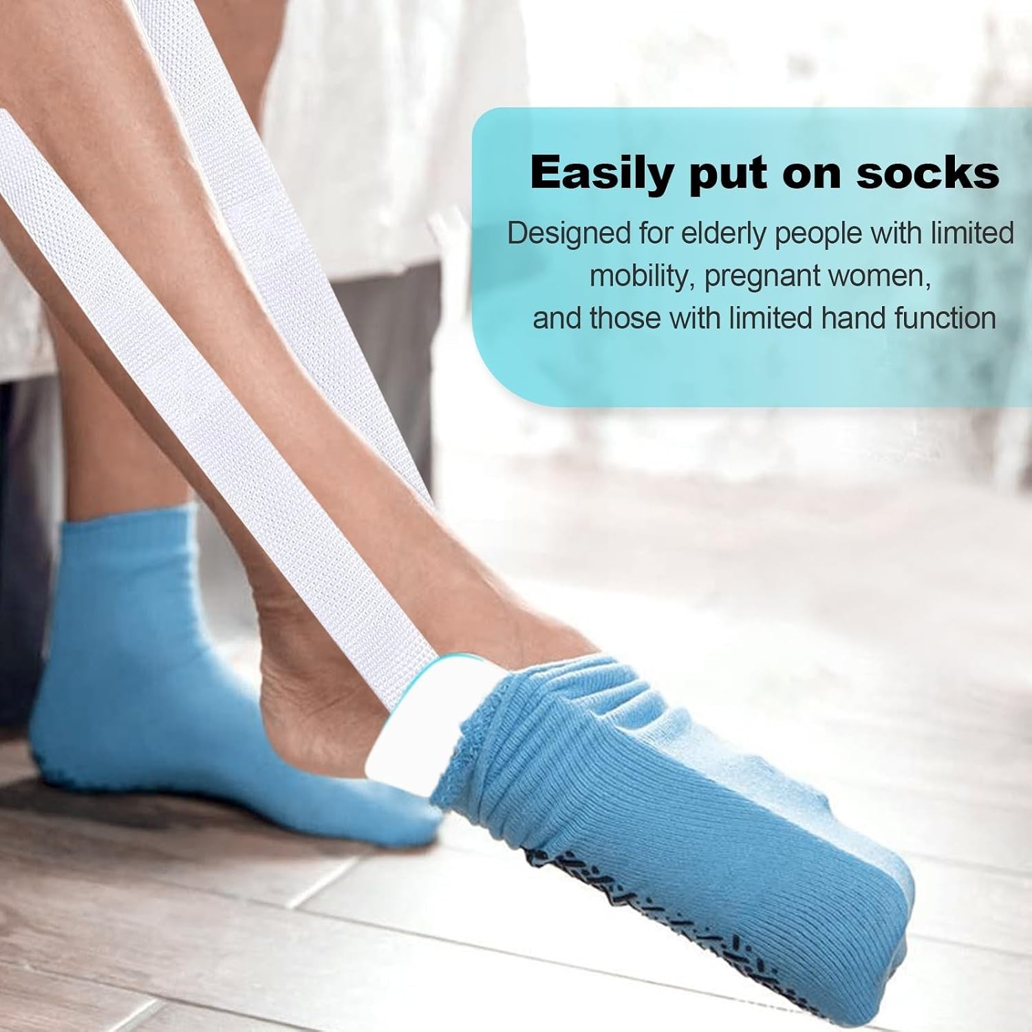 Effortless Sock Puller Aid – Perfect for Seniors, Pregnant Women, and Diabetics