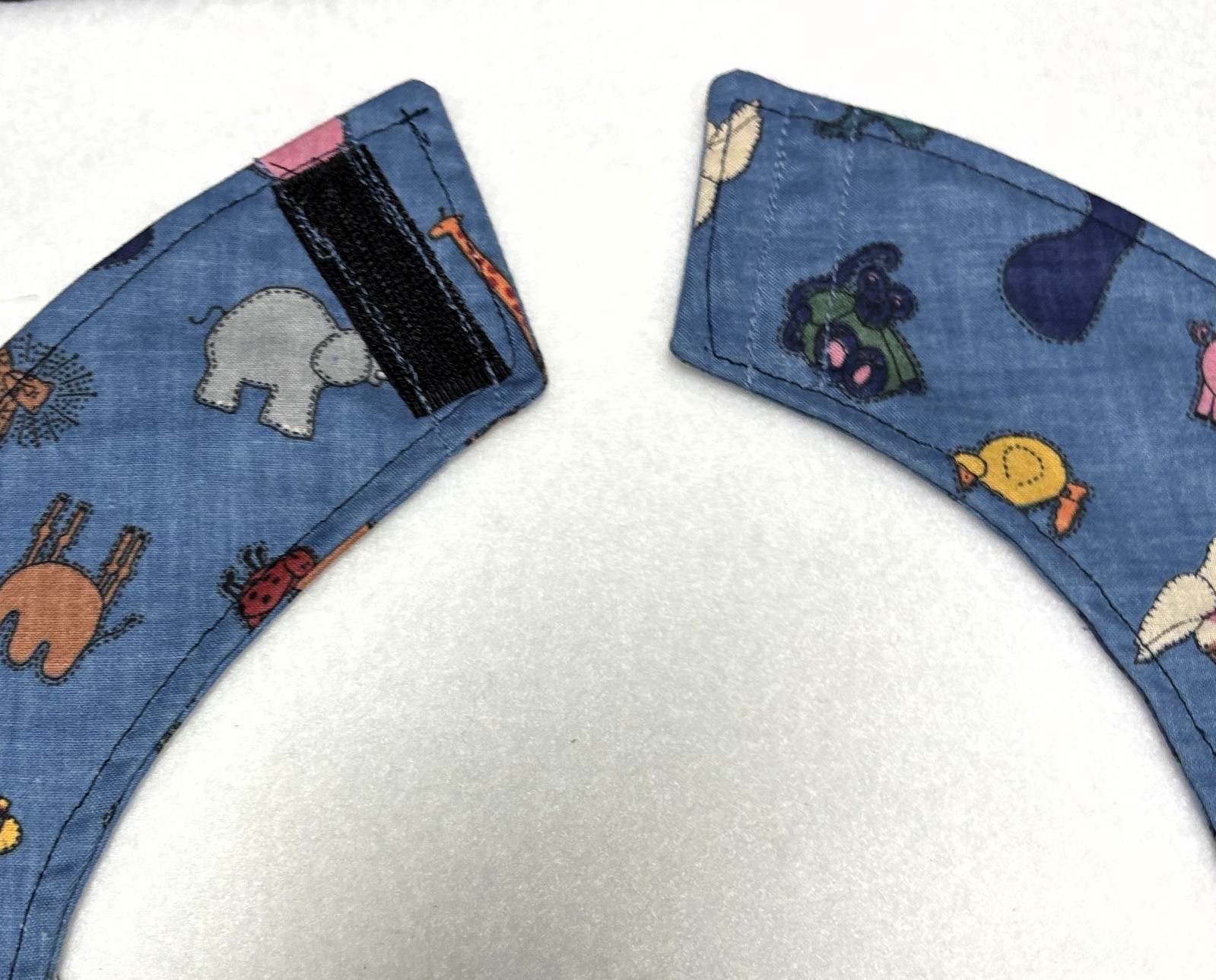 Adult Bibs 2 Pack Special Needs Elderly Handmade Reversible Blue NEW