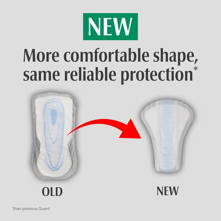 52 Count New Depend Guards Incontinence Pads for Men, Maximum Absorbency