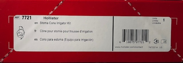 Hollister 7721 Stoma Cone Irrigator Kit – Stoma Irrigation Set New Sealed
