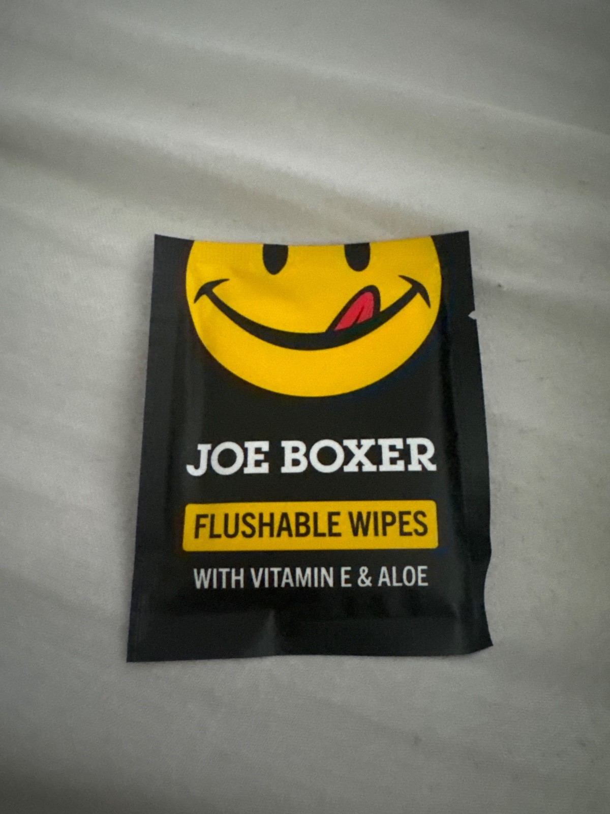 Joe Boxer Flushable Wipes with Vitamin E & Aloe. Travel Friendly!!!