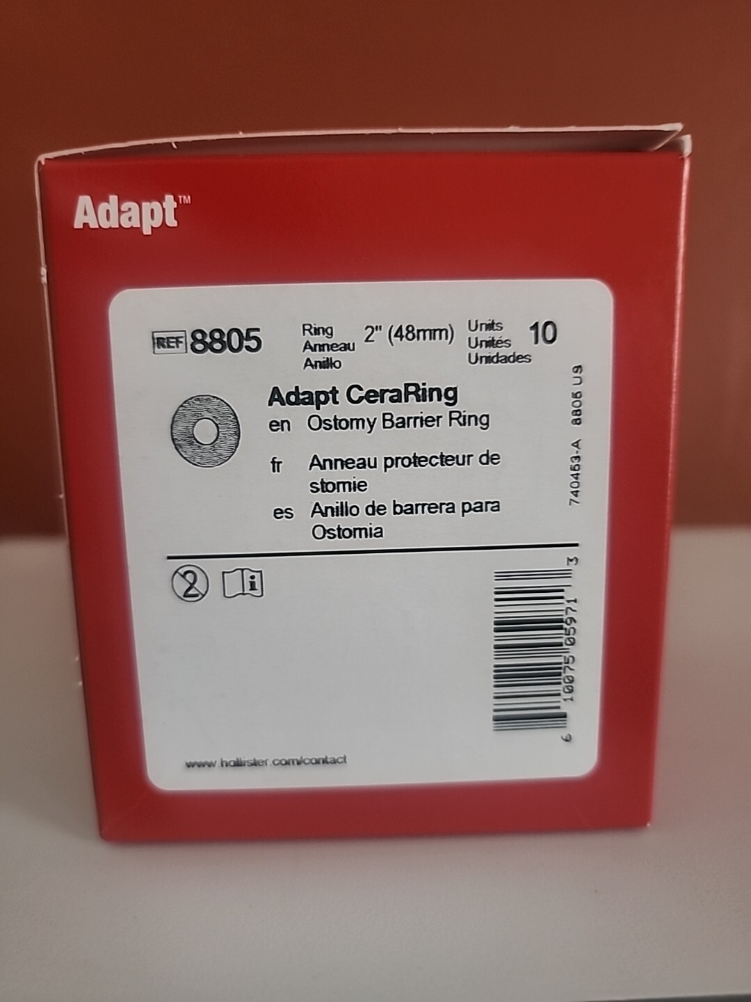 Hollister 8805 Adapt CeraRing 2″ Ostomy Barrier Rings 1BX/10EA Ex2026/11