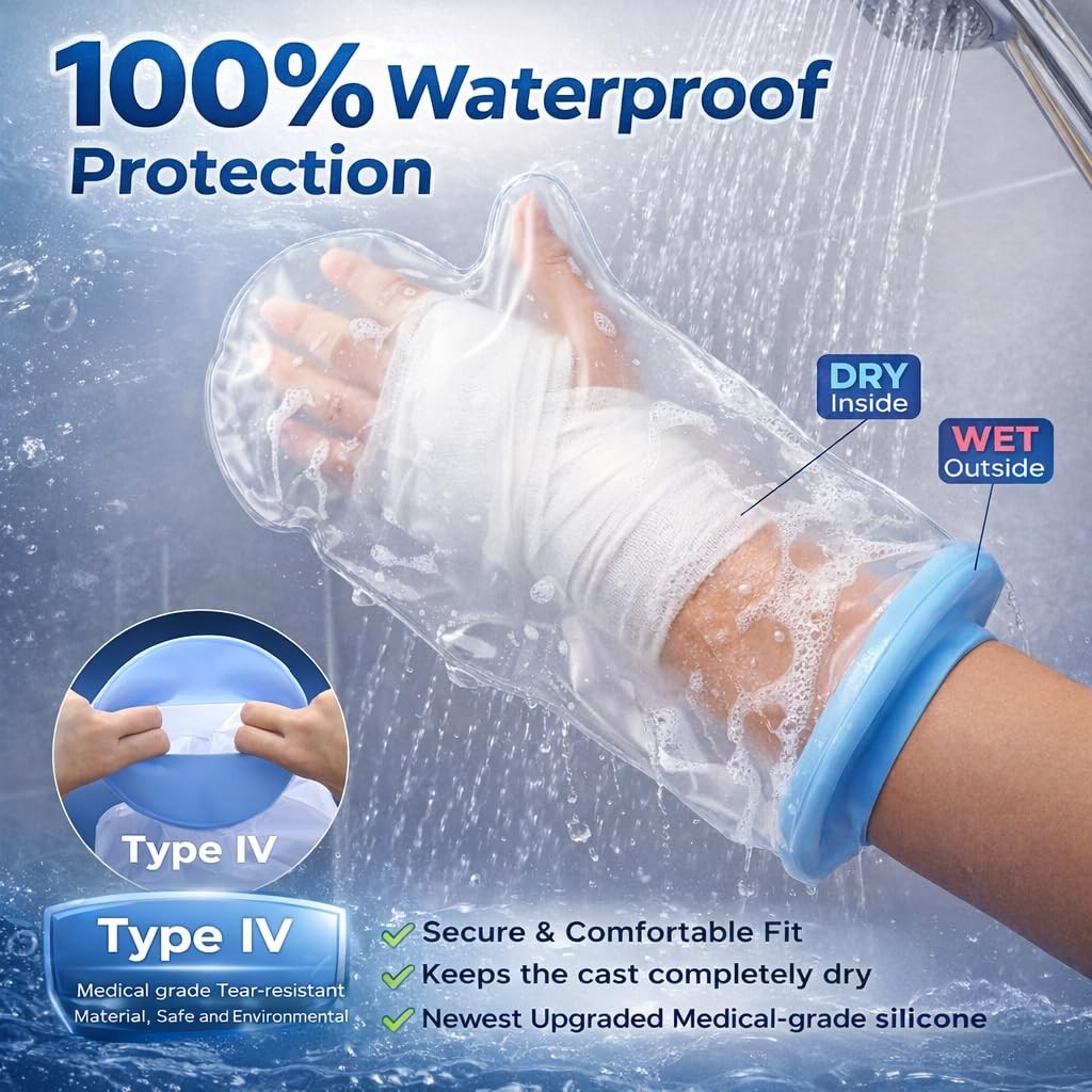 Waterproof Hand Cast Cover, Hand Cover for Shower After Surgery, Hand Cast Co…