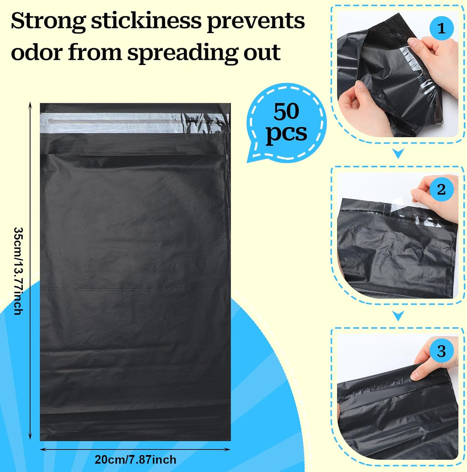 50 Pcs Ostomy Pouch Disposable Bag 7.87 X 13.78 Inches Ostomy Pouch Disposal Bag