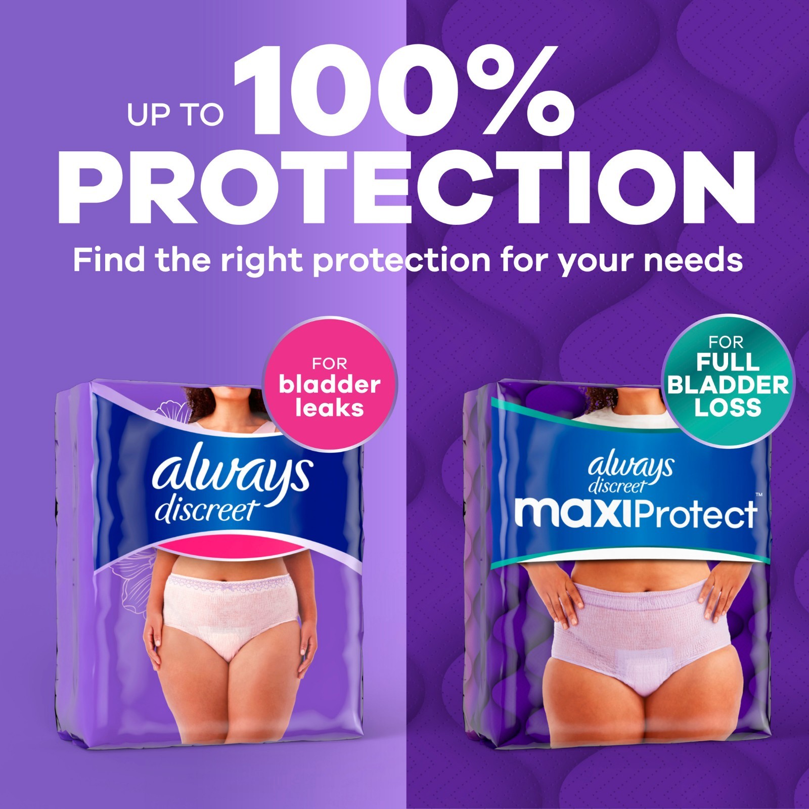 Always Discreet Incontinence Underwear for Women L Maximum Absorb 17/28/56 CT