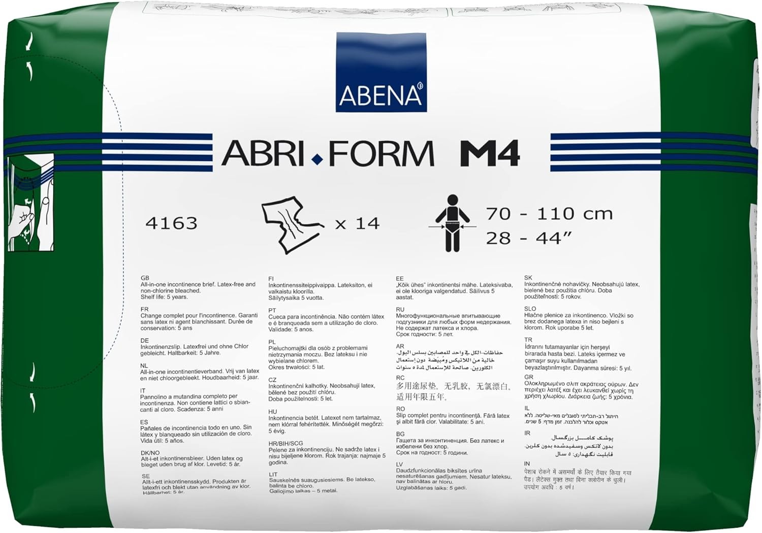 Abri-Form Comfort M4 Adult Briefs, Medium – 42 Count for Ultimate Security