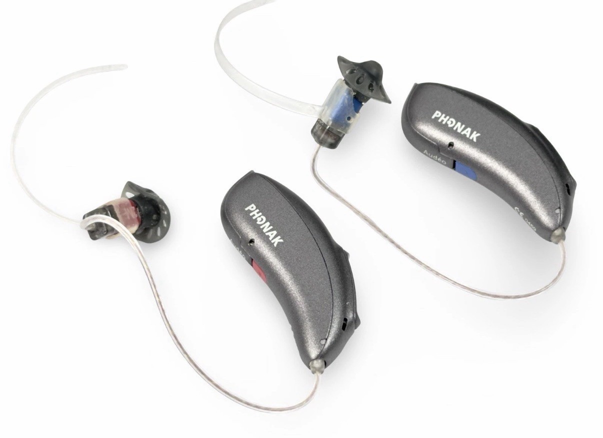 PAIR_ AUDEO MARVEL M90-312T HEARING AIDS, MILD TO SEVERE HEARING LOSSES.