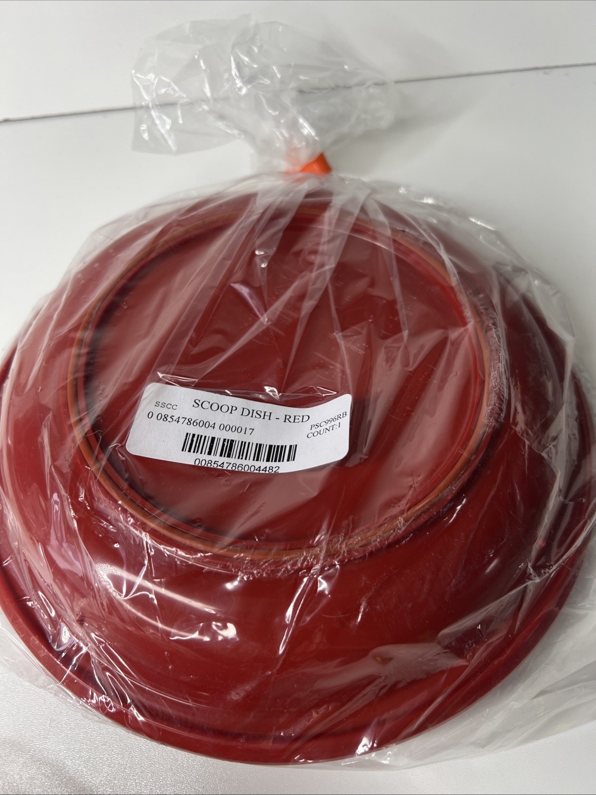 2 Pack Red High Sided Scoop Dish Plates Senior Eating Aide Plate AliMed New