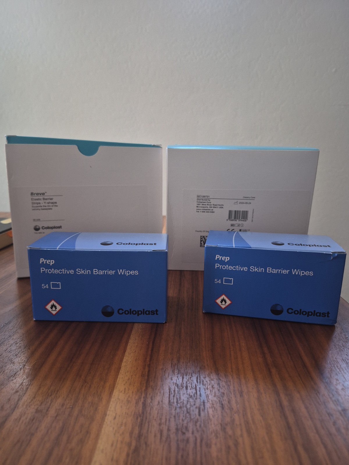 NEW 60 Coloplast BRAVA 120721 Barrier Strips Y Shape XL & 104 Barrier Wipes