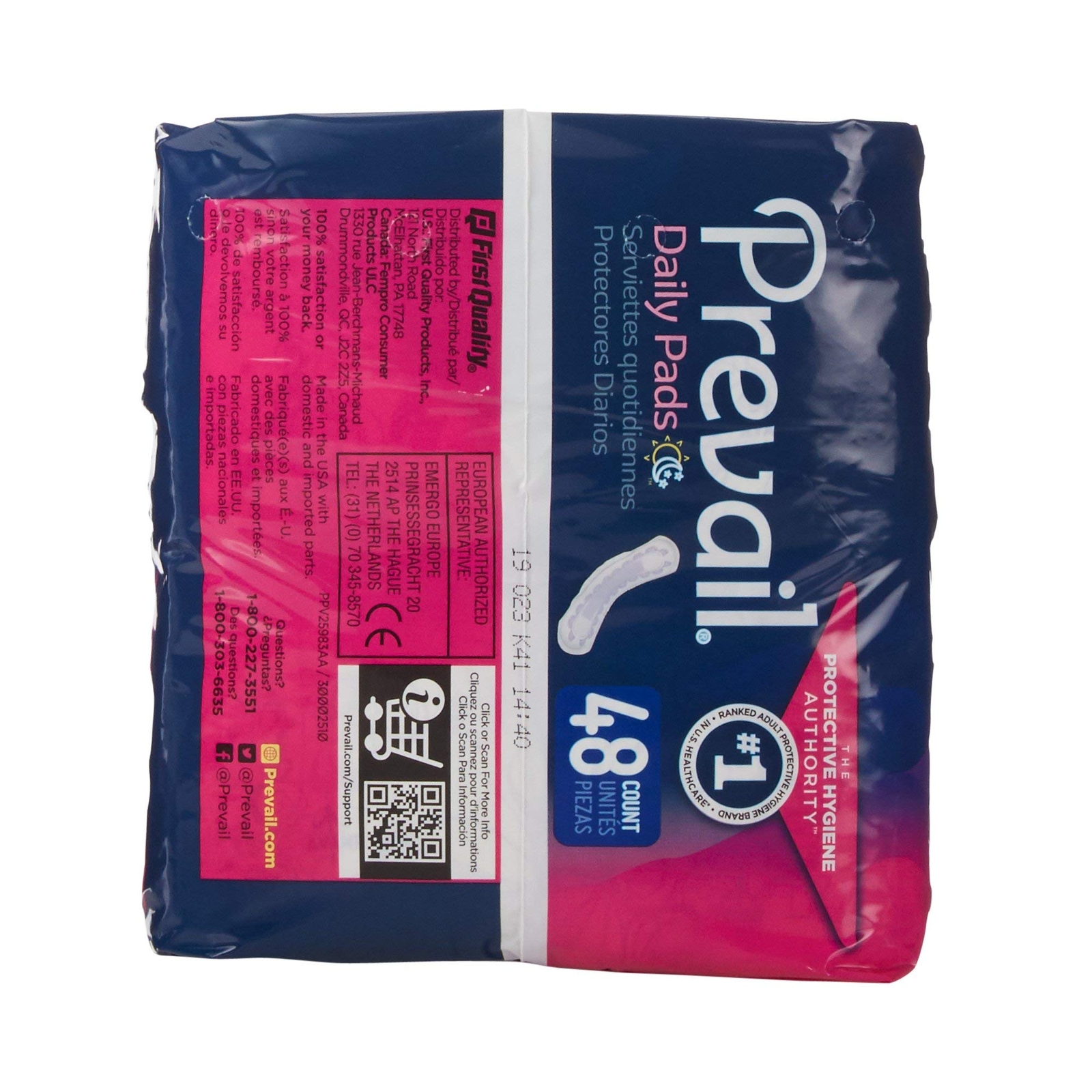 Prevail Bladder Control Pads, Breathable AirMax Layer, Maximum Absorbency, 11