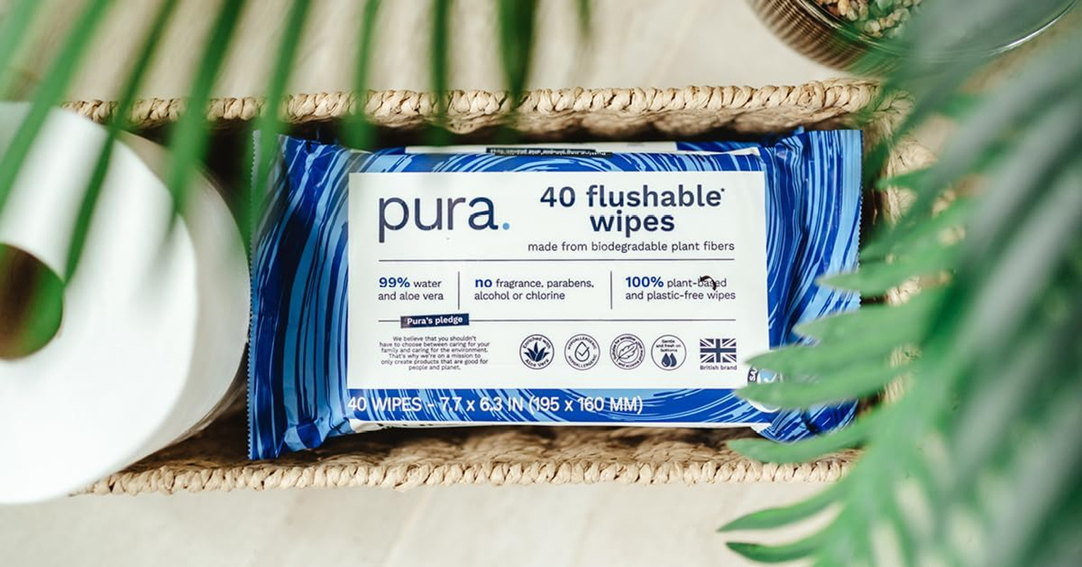 Adult XL Flushable Unscented Wipes, 1 Pack of 40 Toilet Wipes Adult Wet Wipes, 9