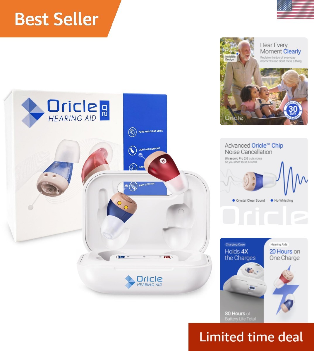 for Seniors – Hearing Aids for Adults with Advanced Noise Cancellation – Easy…