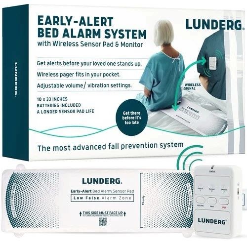 Lunderg Early Alert Bed Alarm System w/Chair Alarm Pad & w/ Wireless Monitor