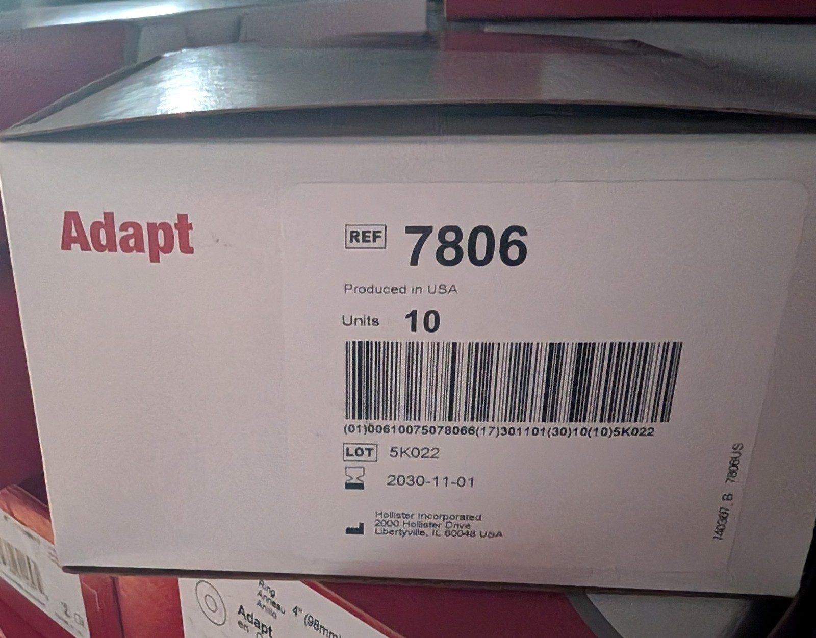 10 Boxes HOLLISTER 7806 OSTOMY BARRIER RINGS Sealed Exp 04/30