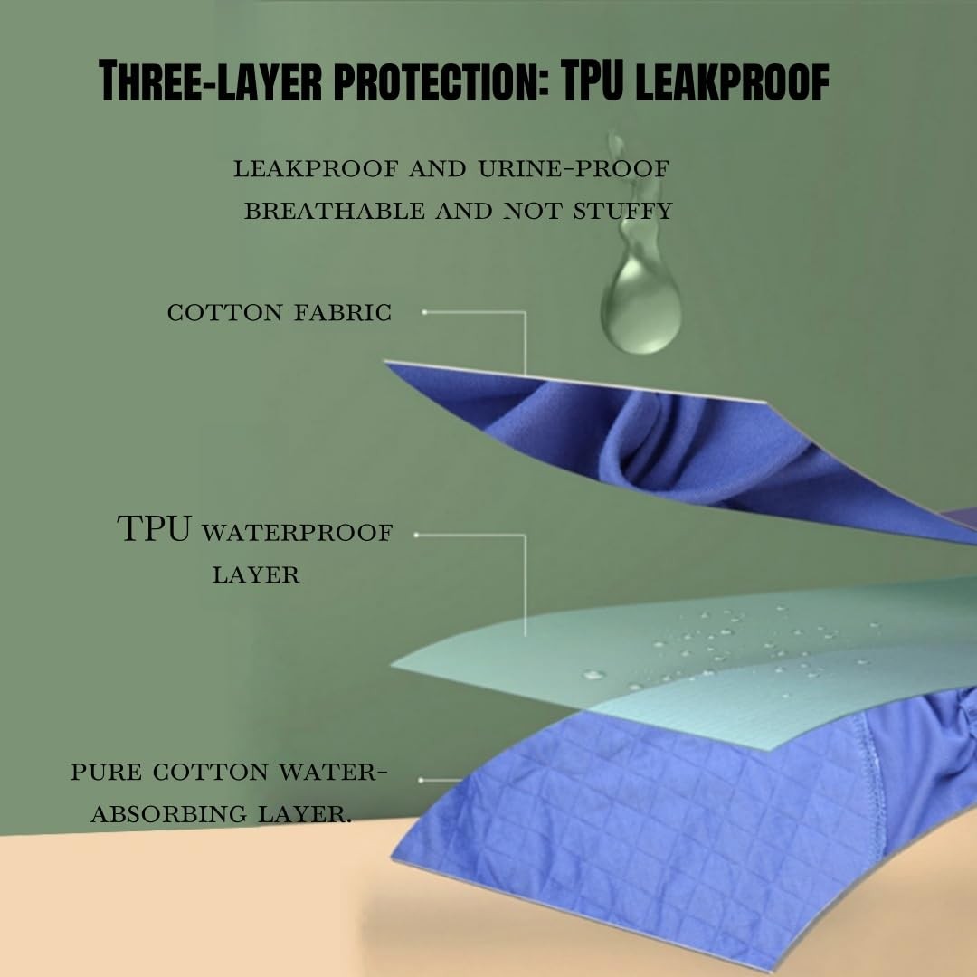 LAROTSUBA XXL Leak-Proof and Washable Urinary Incontinence Pants,Reusable