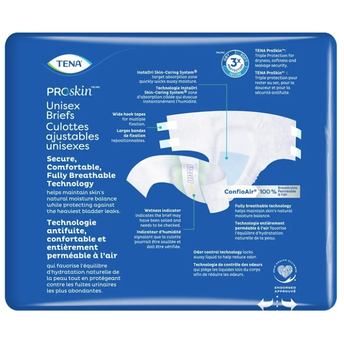 TENA ProSkin Unisex Adult Diapers, Maximum Absorbency, Large, 56 Count