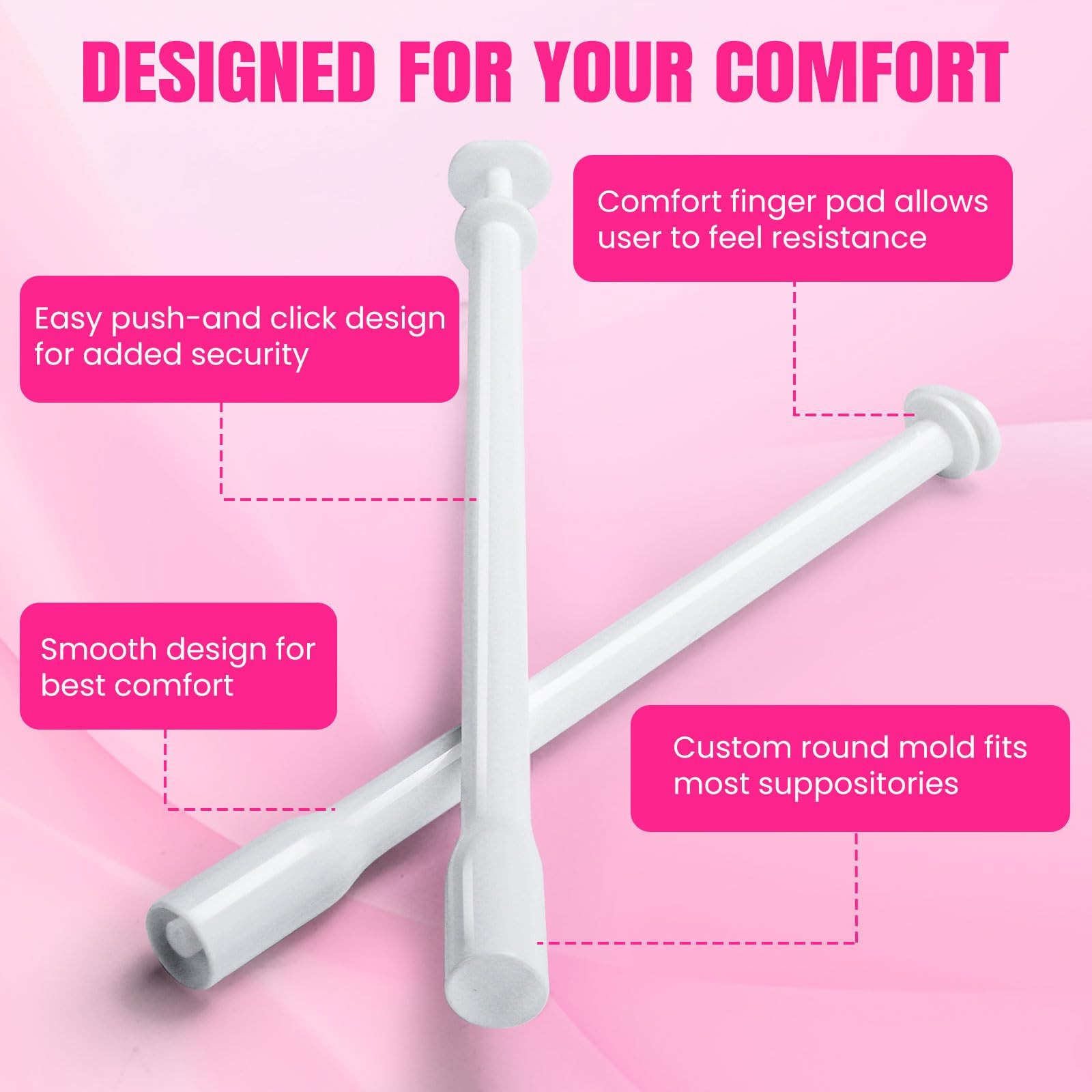 TENKAIWICK 100 Pack Disposable Vaginal Suppository Applicator for Women, 100P