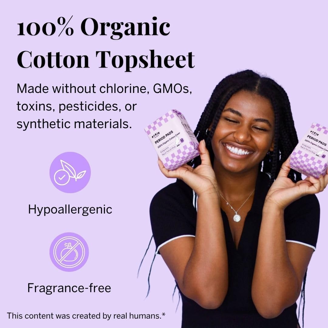 Organic Cotton Ultra Thin Leak Proof Women’s Pads with Wings Moisture Control
