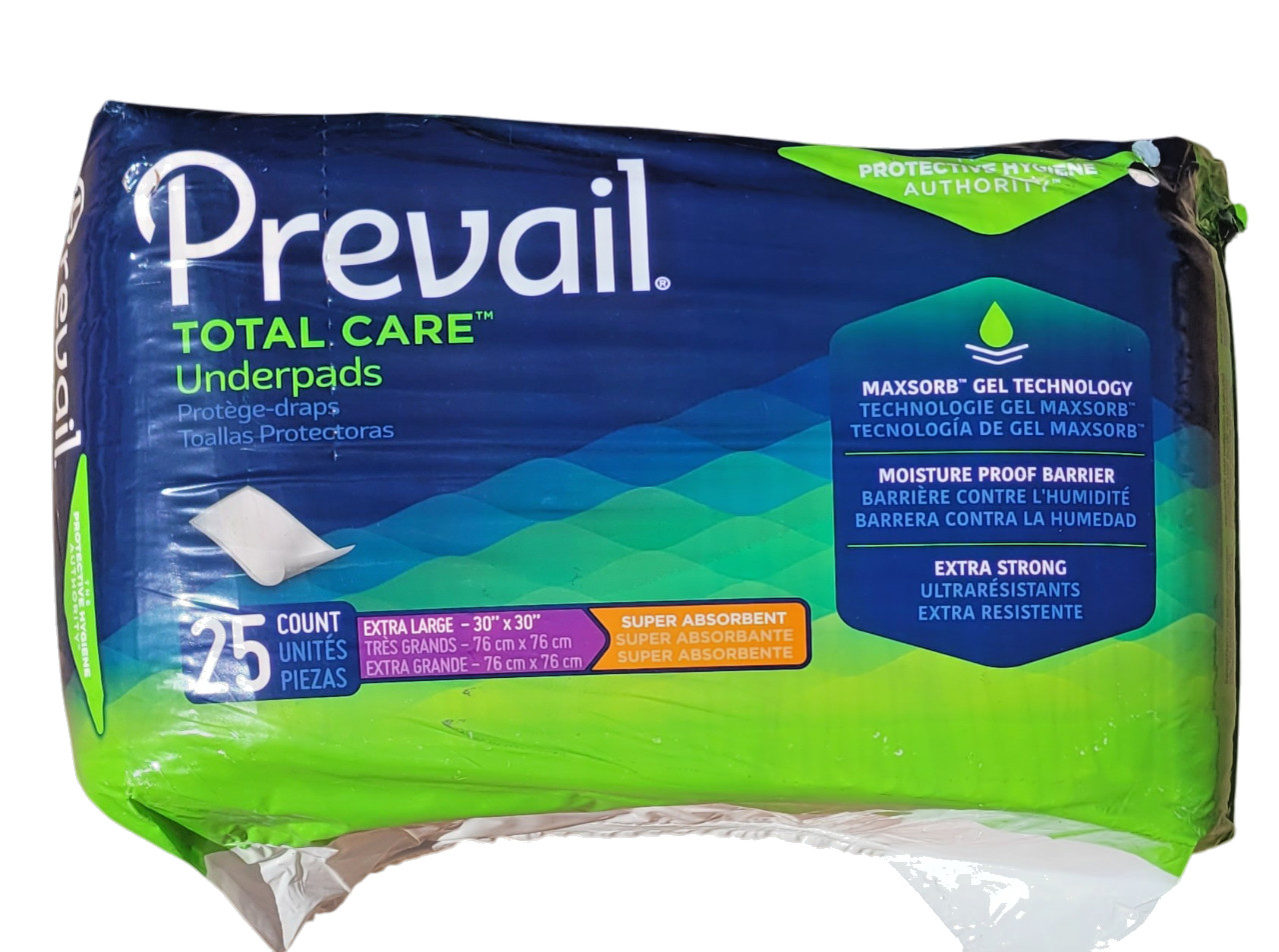 Prevail Total Care Underpads Heavy Absorbency UP-100/1 – 25 Ct