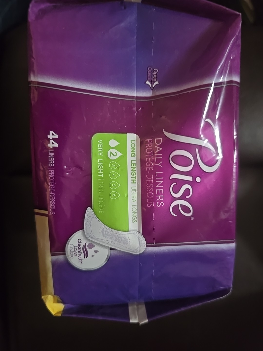 2 Pc Poise Daily Liners 44 Count – Long Length (J13)