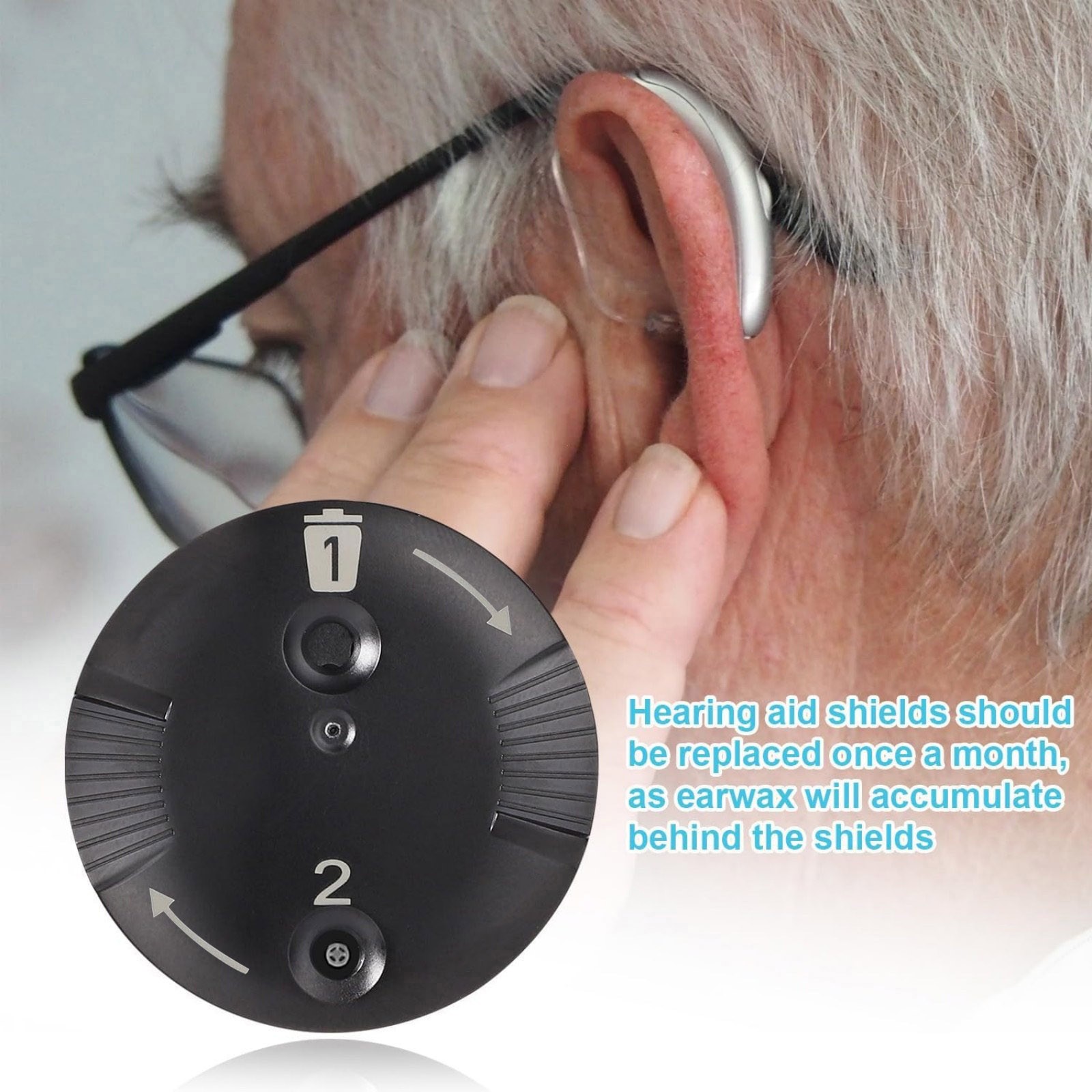 4 Packs ABS Wax Guard Filters For Phonak CeruShield Hearing Aid Accessories