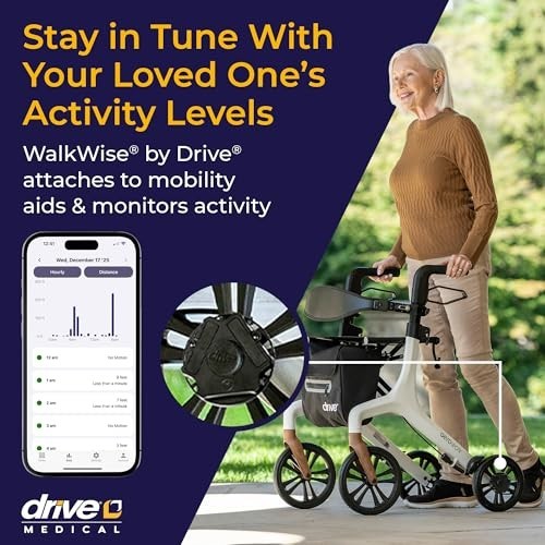 WalkWise by Drive Senior Monitoring System & Walker Accessory, Elderly Monitor w