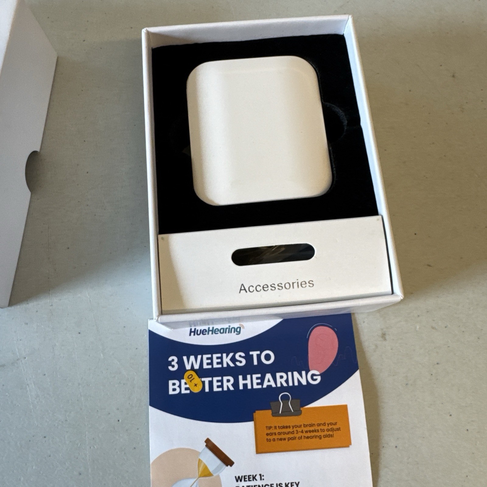 Huehearing Hearing Aid Pair In Original Case And Box With Tools