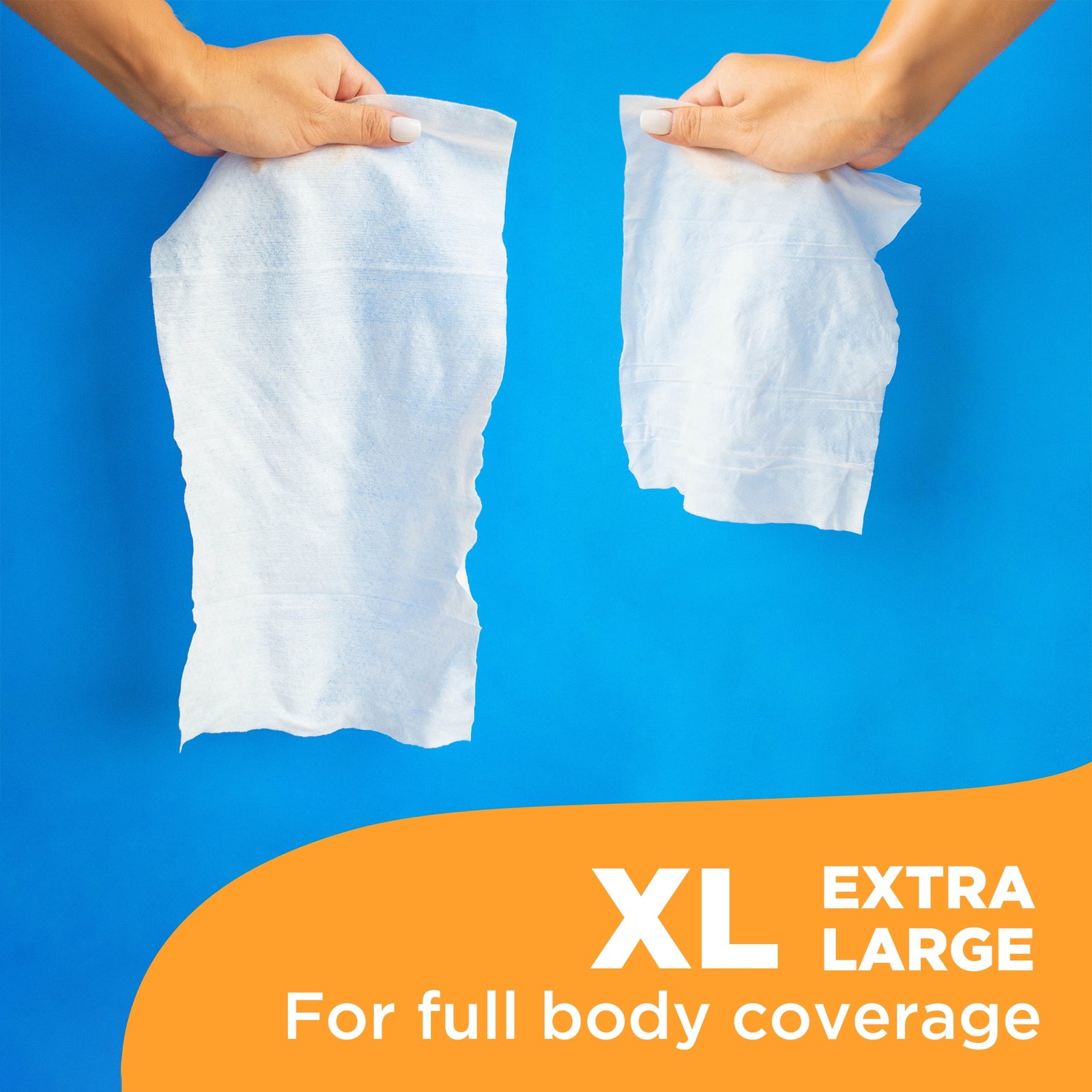 XL Cleansing & Soothing Body Cloths Wipes with Vitamin E, 50 Ct, 2 Pack