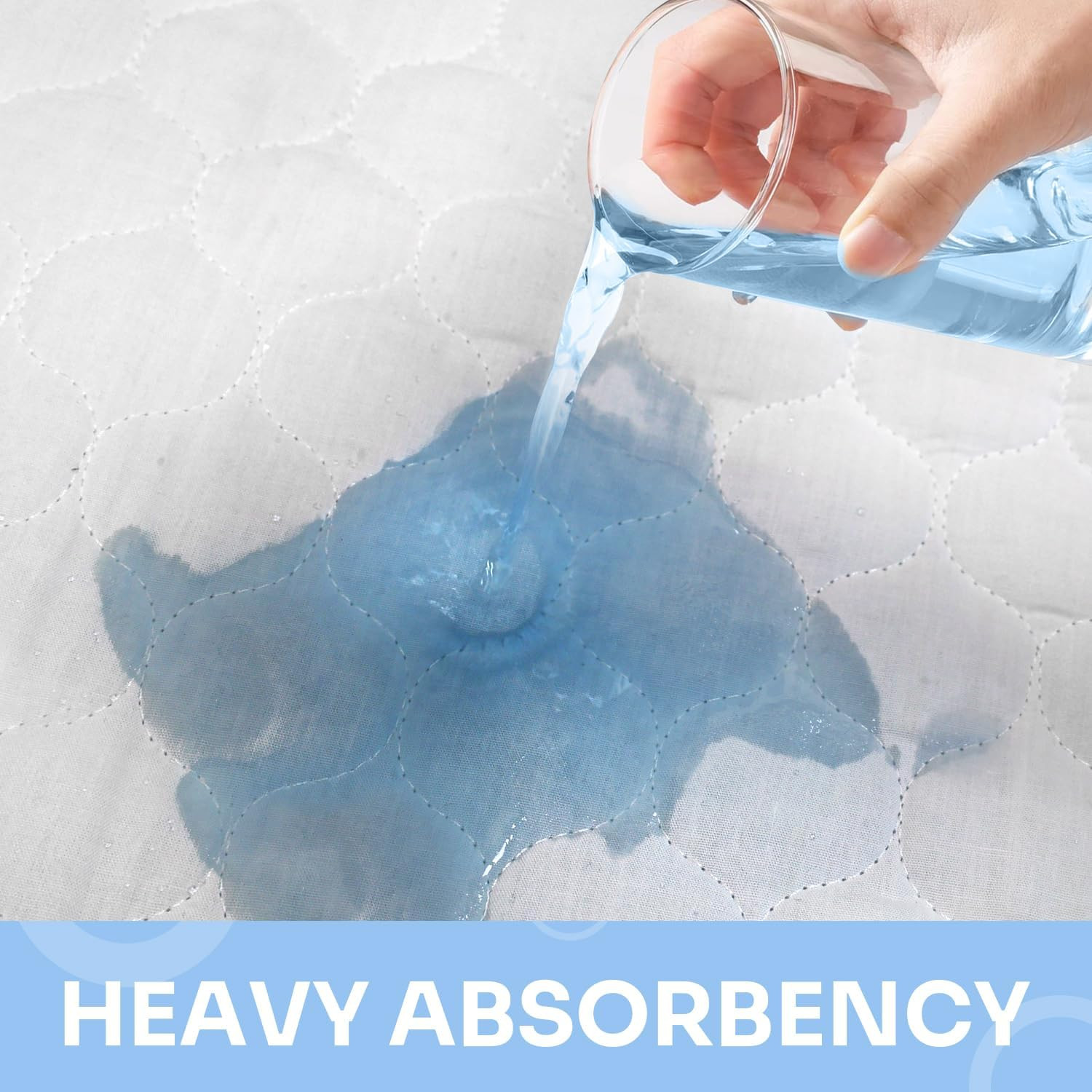 Heavy Absorbency Bed Pad, Washable and Reusable Incontinence Bed Underpads, 34″X