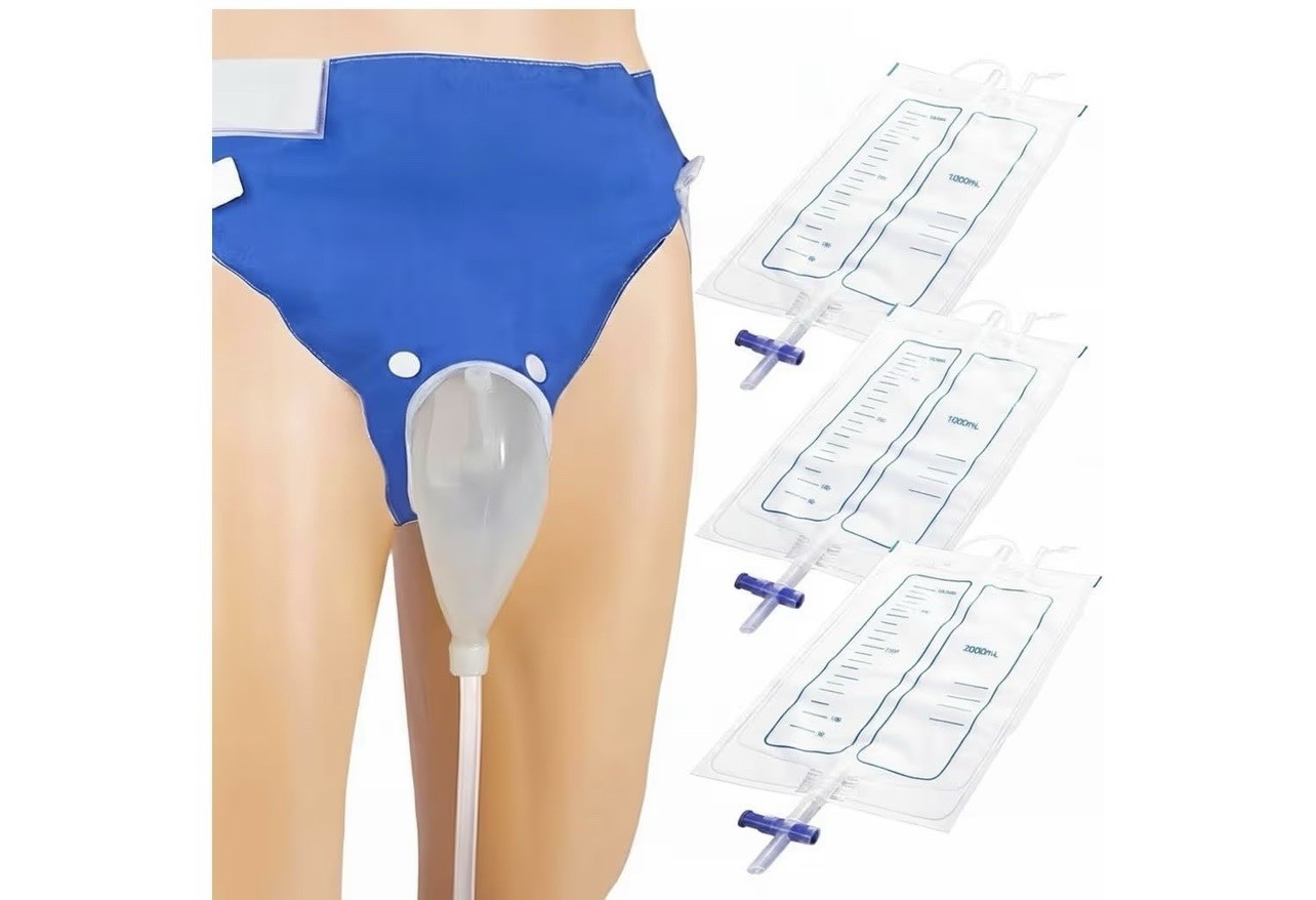 Urine Collection Bag Reusable Wearable Silicone Urine Drainage Device with 2 …