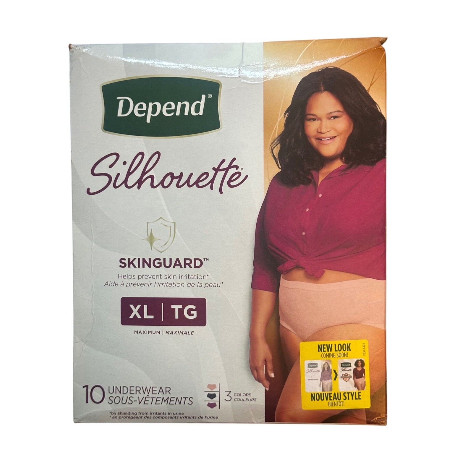 Depend Silhouette XL Underwear 10ct & Barrier Cream Wipes Incontinence Bundle