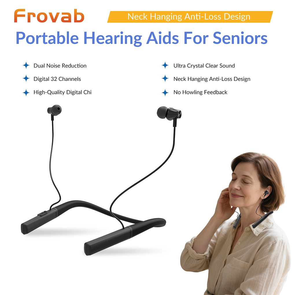 Sound Amplifier for Better Hearing Rechargeabl Noise Cancelling Neckband OTC Aid