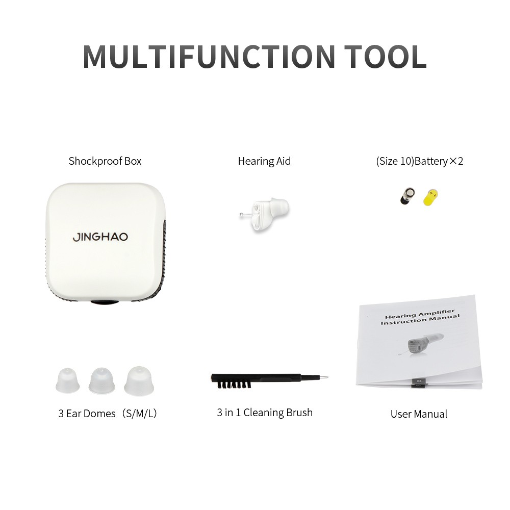 MiNi Hearing Aids Battery Power Small In Ear Sound Voice Amplifier Enhancer L/R