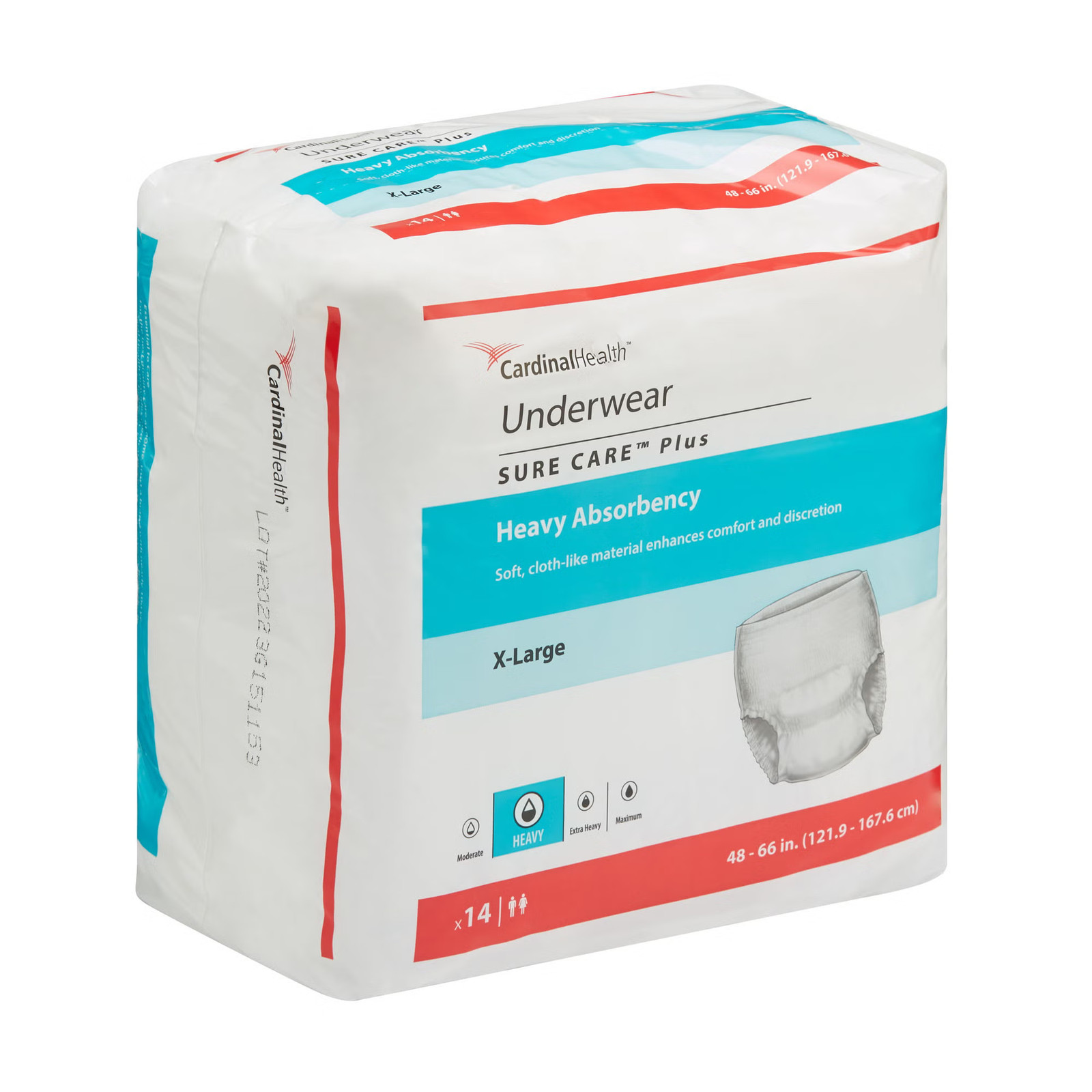 Covidien Sure Care Plus 1625 Adult Disposable Pull Up Underwear Diapers XL 56 Ct