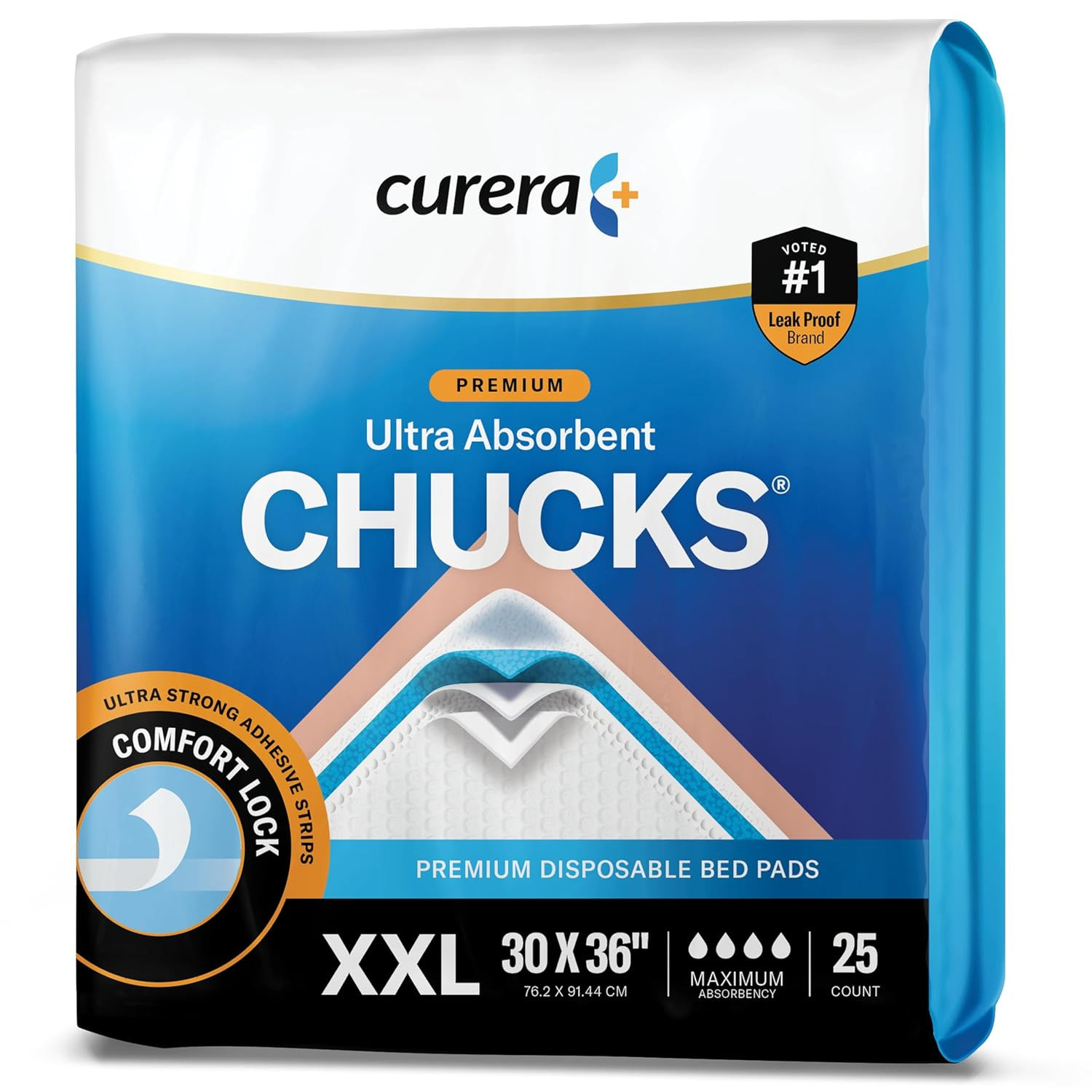 Chucks® Premium Disposable Underpads 30”X36” Ultra Thick Super Absorbent Chux In