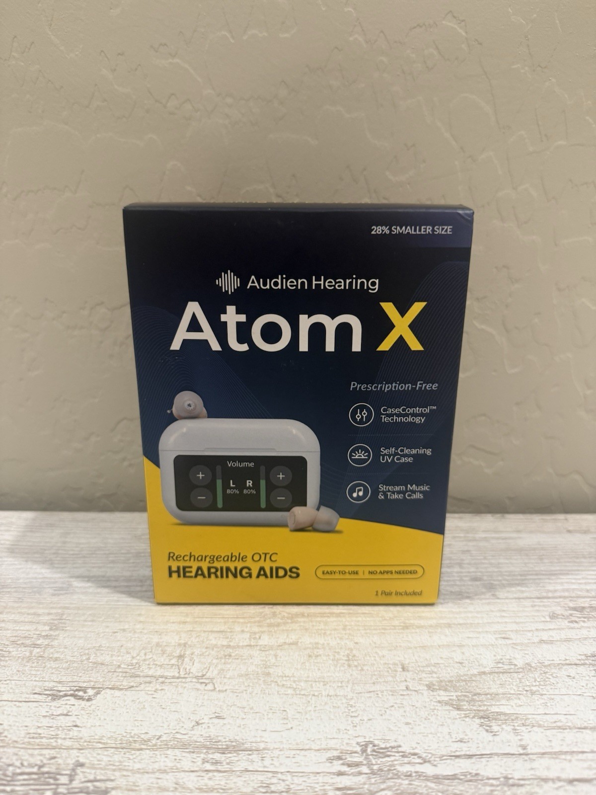 AUDIEN HEARING ATOM X RECHARGEABLE OTC HEARING AIDS BRAND NEW