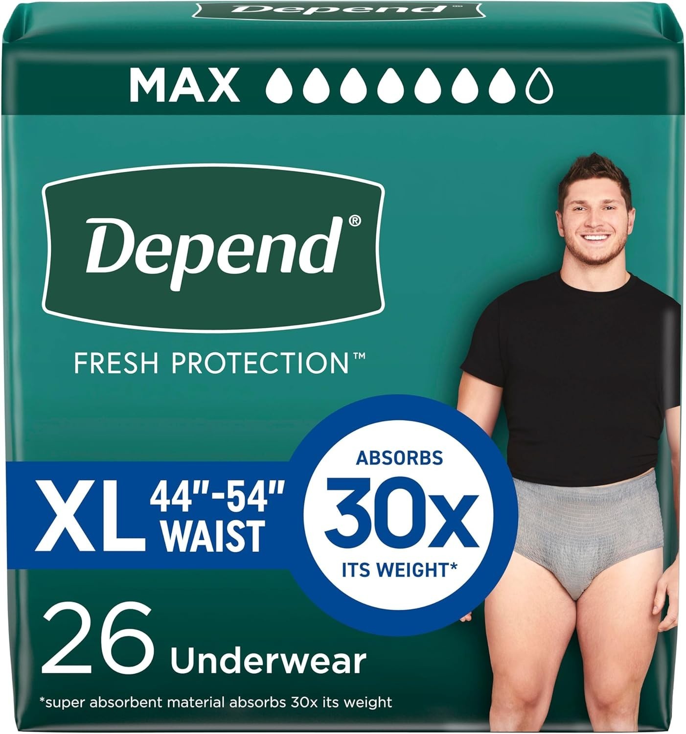 Comfortable Extra-Large Disposable Diapers for Men, Odor Control Technology