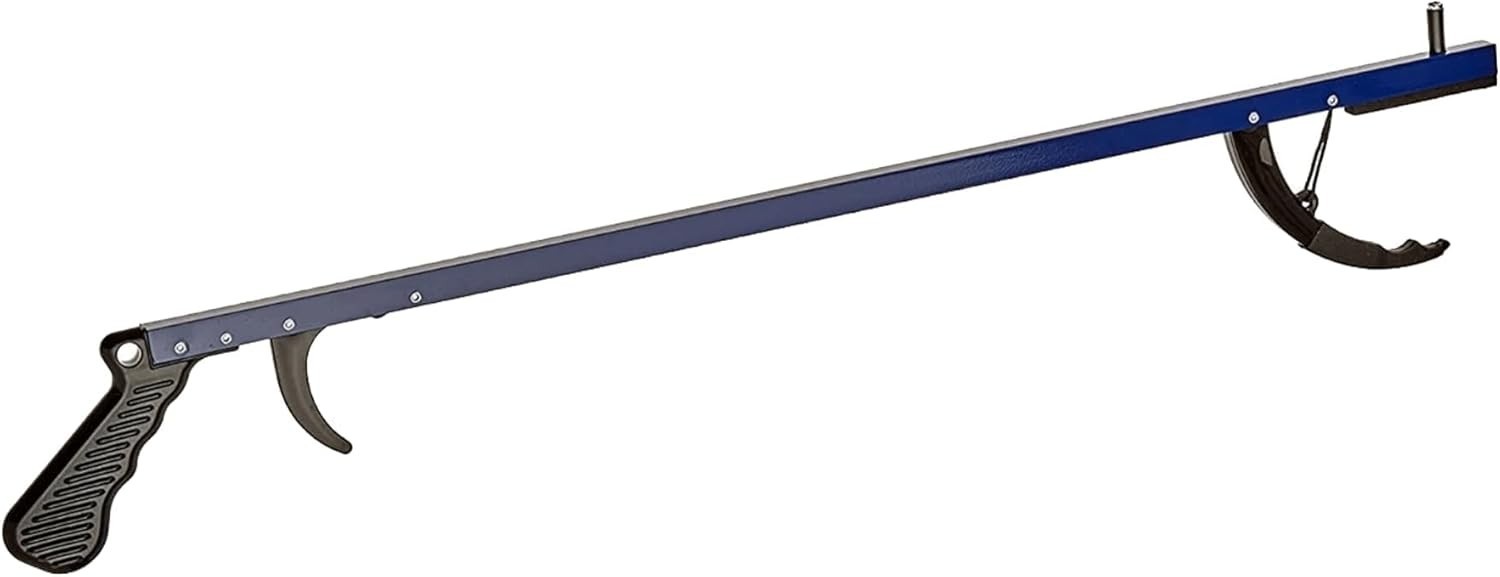 Reacher Tool Blue 26 Inch Lightweight Aluminum Pickup Grabber Reaching Claw Arm