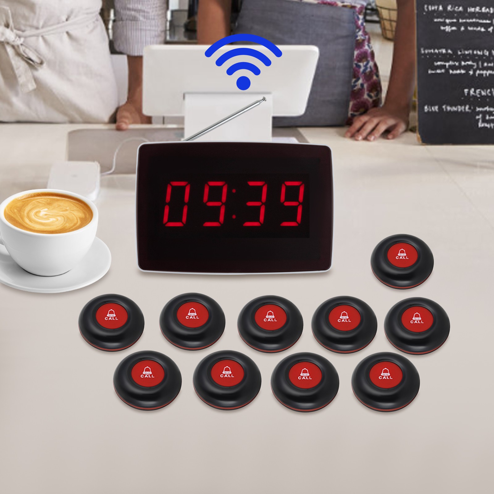 Wireless Calling System Nurse System Caregiver Pager For Restaurant Hospital