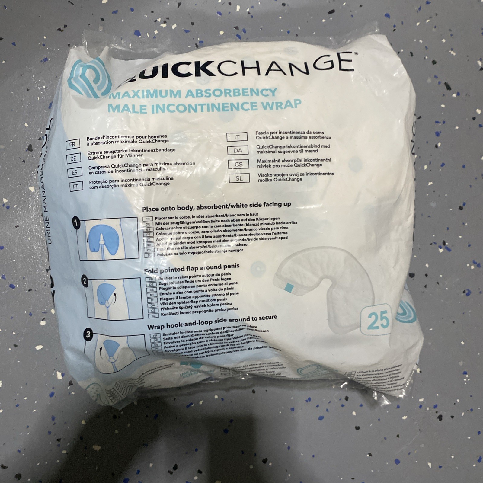 QuickChange Urine Managment Wrap Incontinence Wrap 25 count – NEW & Sealed