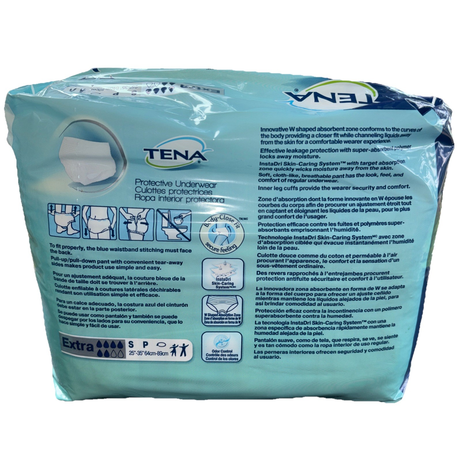BRAND NEW Tena Protective Underwear Extra Size Small 25″-35″ 2×16 32 Count